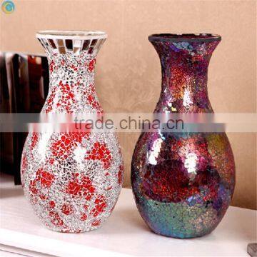 glass mosaic mirror vase