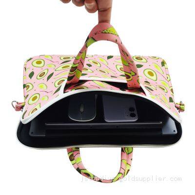 Custom Notebook Case Bag Sublimation Color Neoprene Laptop Bag With Shoulder Strap photo-2