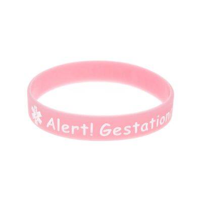 Factory Price Alert! Gestational Diabetes Mellitus Medical Warning Slogan Custom Silicone Wristband photo-2