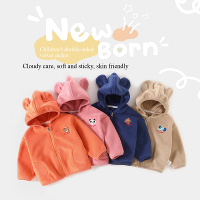 Chaqueta de polar para ni?os, abrigo para bebés recién nacidos, ropa cálida para ni?os, sudadera con capucha