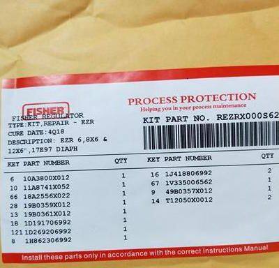 Emerson Fisher EZR Regulator Repair Kit - 6-Inch Main Valve 17E97 NBR Diaphragm for EZR-OSX