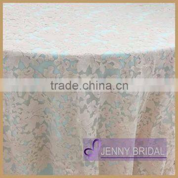 TL040G 132" Round Table Cover Wholesale Cord Lace Wedding Table Overlay photo-2