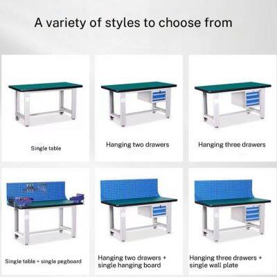 Modular Heavy Duty Metal Workbench for Assembly Line, Overhead LED Support & Tool Hanging System for Electronic Factory, OEM/ODM Supported photo-2