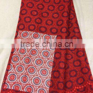 YL003-1 red african wedding material african cord lace