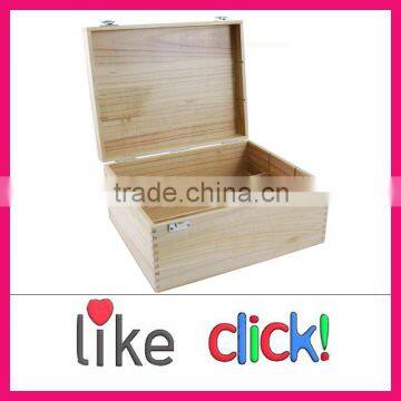 2016 wholesale cheap solid wood storage box, unfinished wood jewelry box