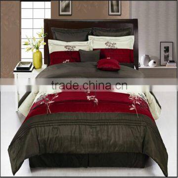 patchwork embroidered polyester duvet cover comforter set made in china