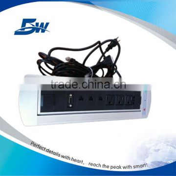 BW-T66 Hot Sale Rotating Motorized Desk Top Power Plug Box