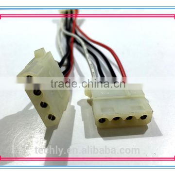 Splier Type Male to Female White Connector UL 1007 80C Wire Assembly