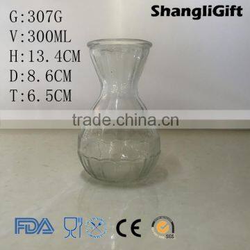 300ml clear glass vase, glass bottle, hyacinth vase