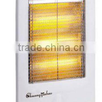 3heat settings 1200W knob switch and flat panel design wide angle oscillation function electric halogen heater