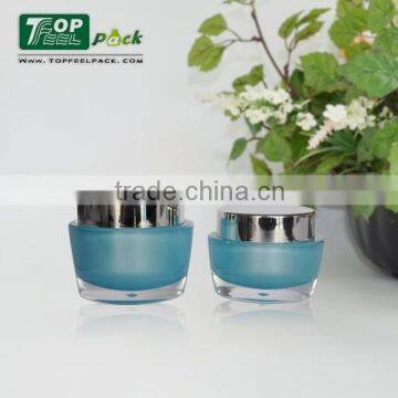 China Manufacturer 15g 30g 50g Metallized Red Plastic Jar for Facial Cream Eye Cream