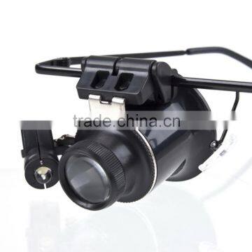 Glasses Type 20X Watch Repair Magnifier with LED Light