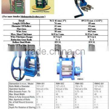 Jewellers Rolling mills hand operated