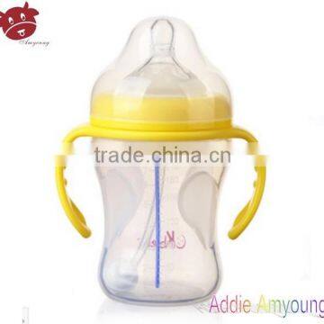 2014 Hot Selling Silicone Baby Bottle, Baby Bottle Warmer,Tapetes Bebe with Handles