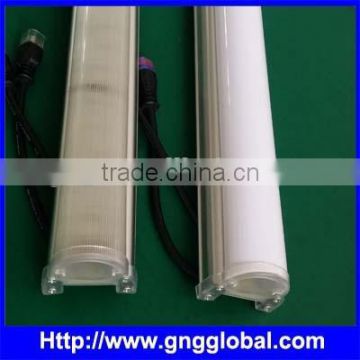 DMX512 full color SMD5050 LED Guardrail Tube, led media facade dmx digital tube for building