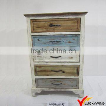 Wood Shabby Colorful 5 Drawers File Cabinets