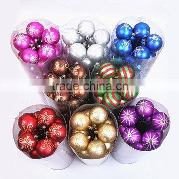 Printed Plastic Christmas Ball/xmas Ball/christmas Decoration