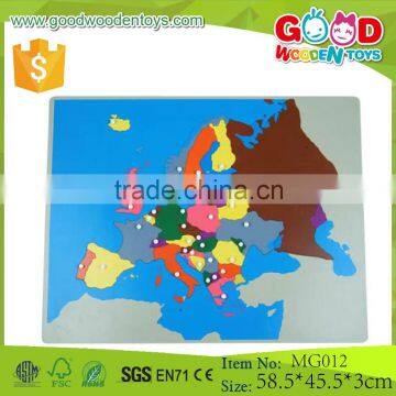 Wooden Toys for Promotion NEW Europe Puzzle Map,Educational Toy Puzzle Map