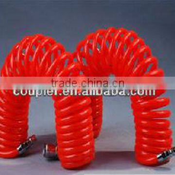 air hose Red PU spiral with quick coupler