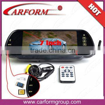 car rear mirror 7 inch lcd monitor 12 volt with bluetooth/mp5/32 bit games