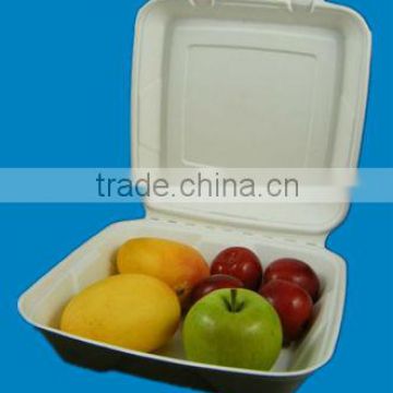 Disposable compostable fast food box