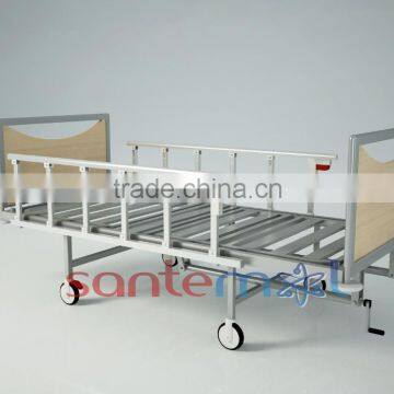 STM - 5242 Manual Hospital Bed with Two Cranks and Foldable Side Rails