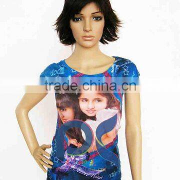 all over sublimation printing t-shirt customized from china factory