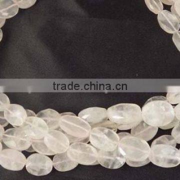 1 Strand Finest Quality Natural Rose Quartz Gemstone Micro Faceted gemstone oval shape rondelle beads 10X14mm 13.5" Long
