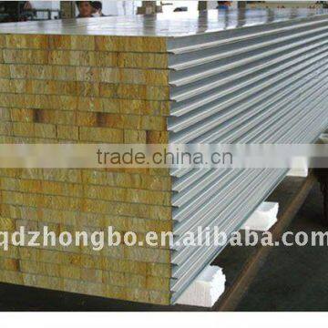 fireproof wall/roo rock wool sandwich panel