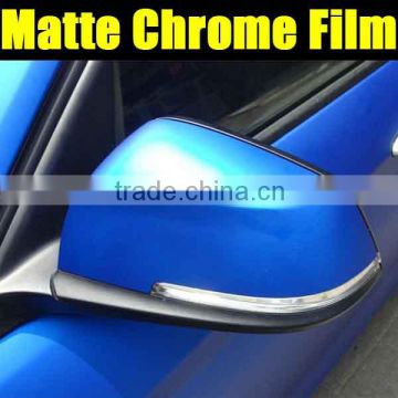 Newest Matte Car Wrapping vinyl blue matte chrome car sticker