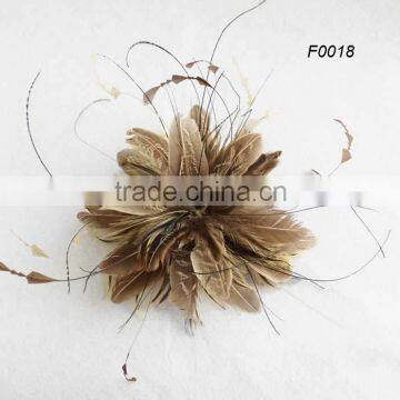 Gorgeous decorating brown feather flower