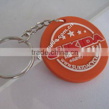 Promotional Personalized PVC Round Shape Signature Keyring