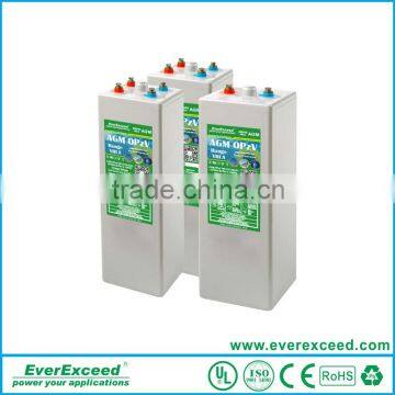 EverExceed AGM OPZV Battery 2v200AH for Solar PV/UPS System with ISO/UL/CE certification