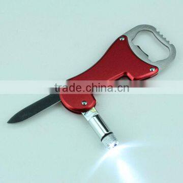 3.3" Three Functions Fancy Beer Bottle Opener With Flashlight