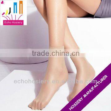 Ladies short glossy ankle socks