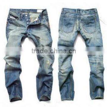 Designer Fashion Mens Distressed Jeans stretch denim jeans