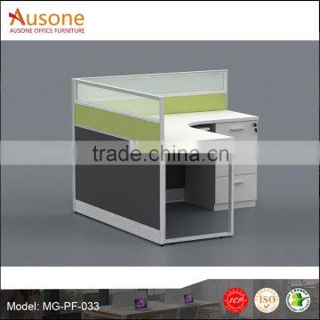 Single office desk with partition practical design with wire management China manufacturers