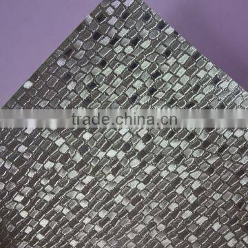 Silver metallic glitter leather fabrics