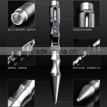 LED tactical pen , novelty windows broken tool as gift pen