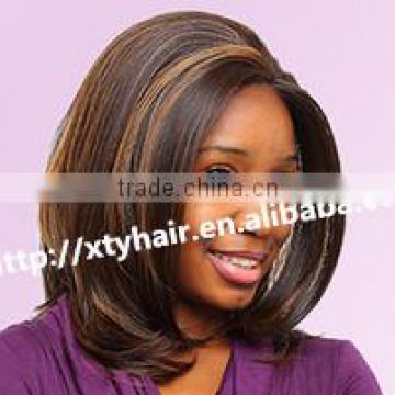 alibaba wholesale 100% indian remy human hair lace front wig short straight hair wig highlight color beautiful fashion women