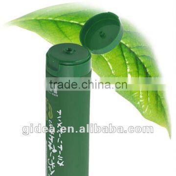 200ml Green Frosted Round Plastic Cosmetic Tubes Packaging With Flip Top Cap