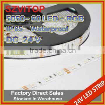 SV SMD 5050 60LED/M LED Strip Waterproof IP65 RGB 5 Meter 300LED DC 24V Stripe CE RoHs New