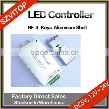 RF LED Light Strip Remote Controller Aluminum Case/Shell 4Keys DC5V,12V,24V JM-RFL4