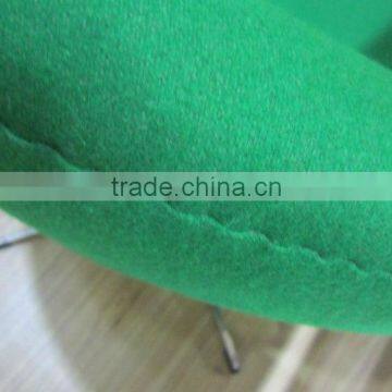Green Fabric Fiberglass Wool Swan Chair by Arne Jacobsen H-378B