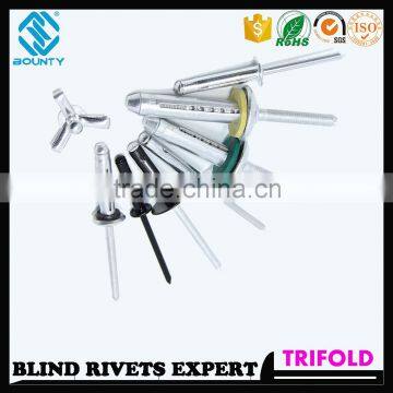 HIGH QUALITY FACTORY L/F HEAD TRI-FOLD RIVETS FOR GLASS CURTAIN WALL photo-3