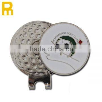 Factory price wholesale silver gold blank golf magnetic hat clip