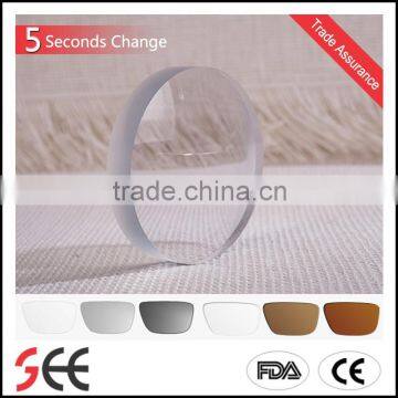 High Quality Lenses Photochromic Semi-finsished 1.56 5 Seconds PGX Flat-Top S/F