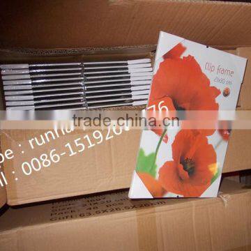 Frameless glass clip photo frame for home wall decor office poster