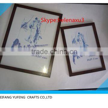 Cheap and simple wood finished plastic picture photo frame
