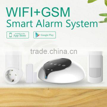 Nice design gsm alarm system support mobile app android ios google play store & alarm system work with 100 smart sockets